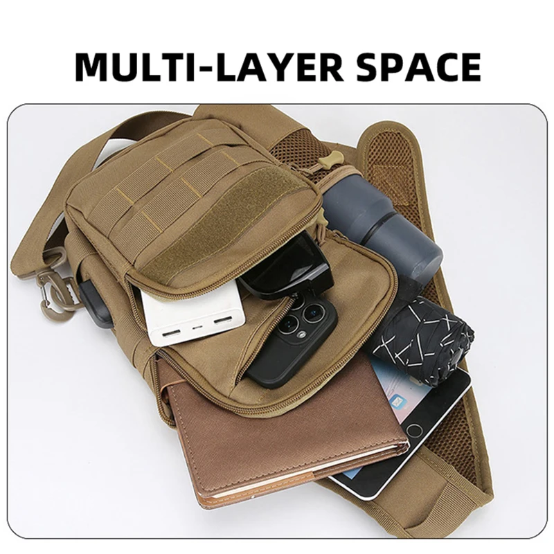 Chest Bag Tactical Sling Pack Multi-pocket Crossbody Bags Outdoor Sport Shoulder Sack For Men Women Hiking Camping Equipment