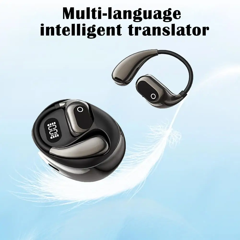 AI Translator Earbuds Adjustable Language Translator Earphone Real-Time Simultaneous Translation Device 138 Languages BT 5.4