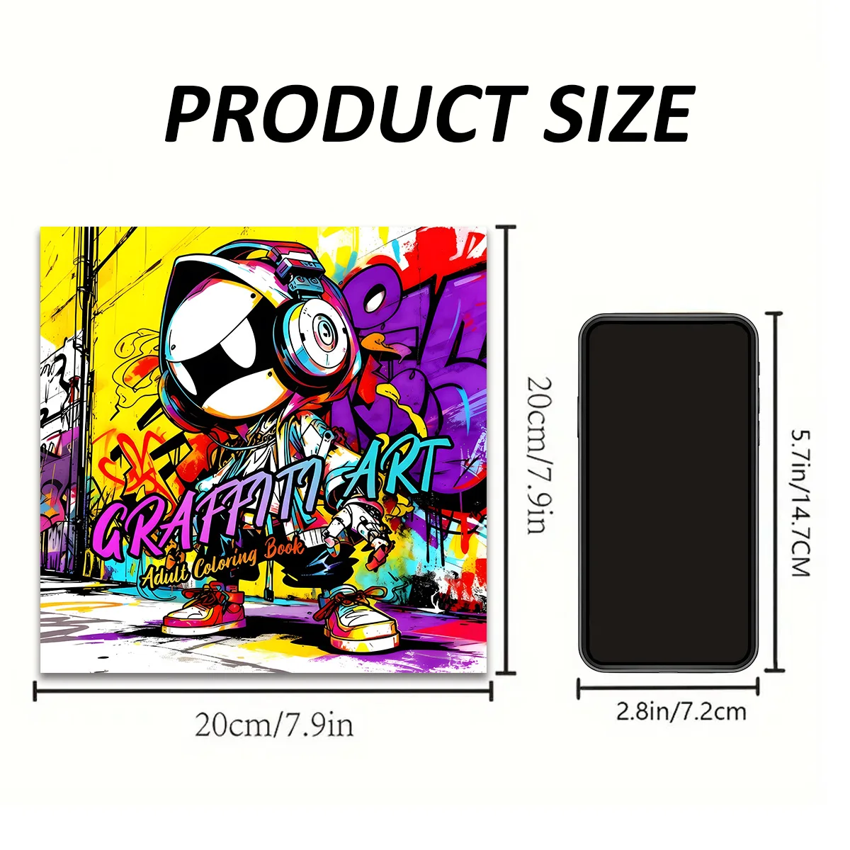Hot Selling Graffiti Art Coloring Book for Cross-border Independent Stores, Thick Paper Hand Drawing Fill-in Notebook