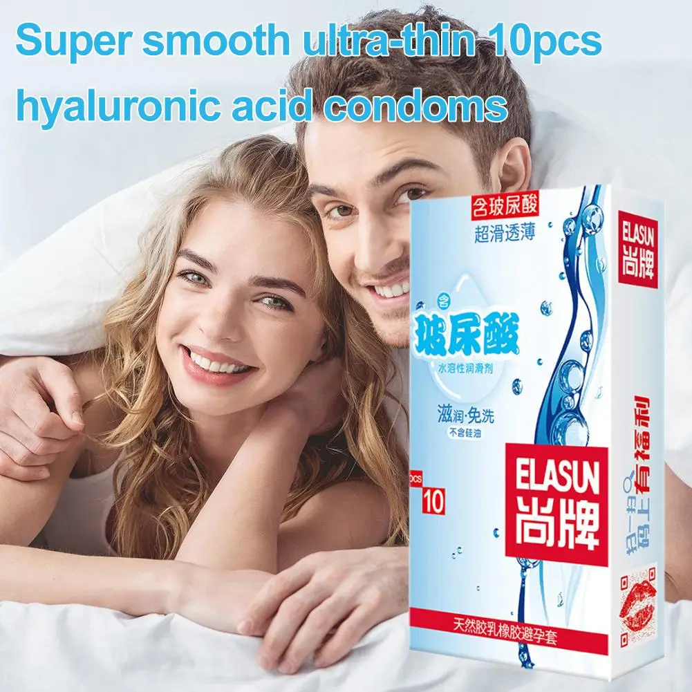10 pçs 001 preservativos ultra finos para homens natureza borracha látex preservativo ácido hialurônico lubrificante vagina úmida sex shop produto adulto