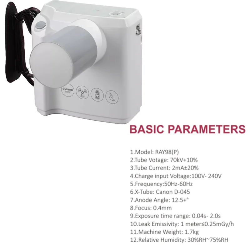 Portable Dental X-ray Machine Digital Medical X Ray  for Clinics Electricity Power Source