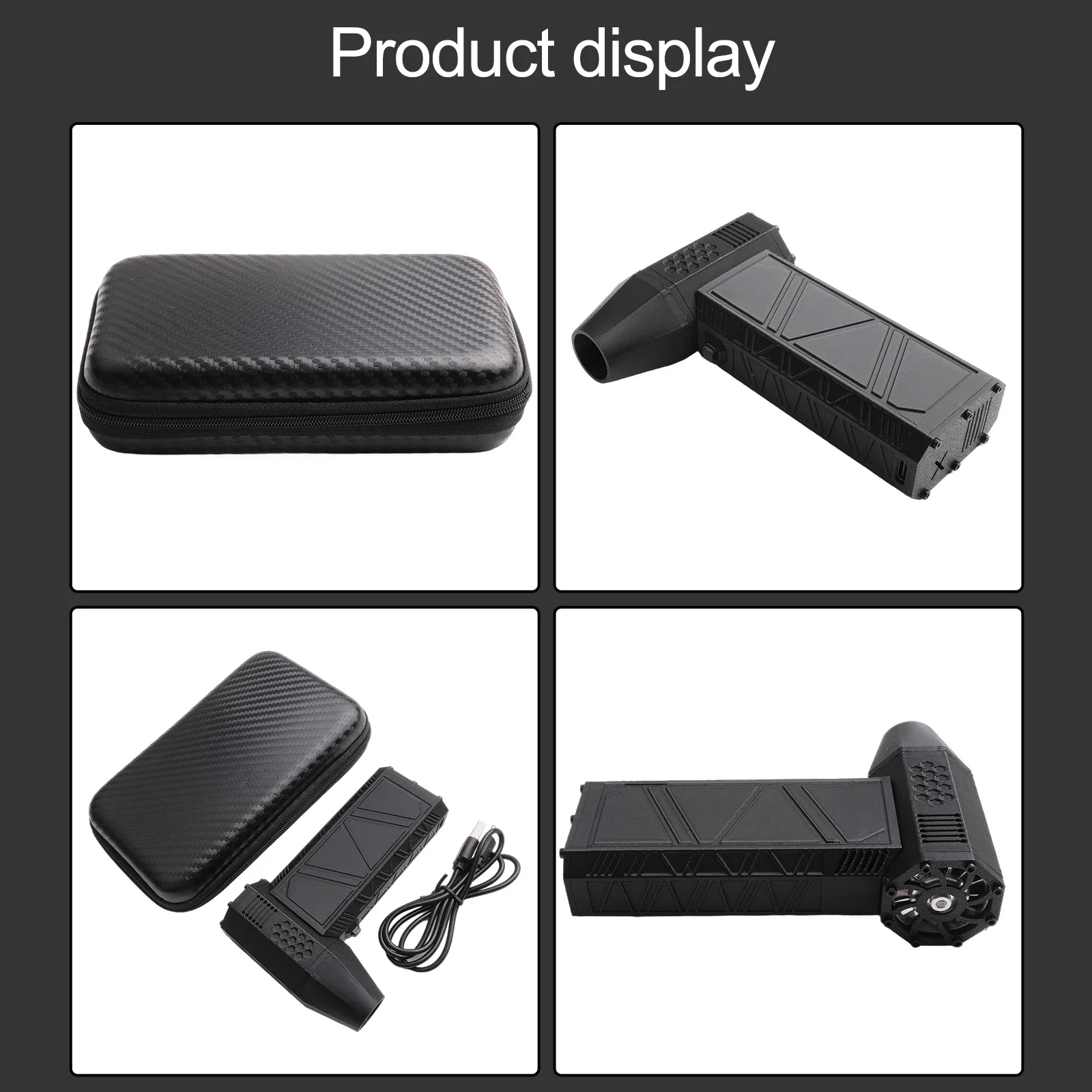 

130*50*20 Mm Brushless Motor Fan Three-speed Adjustment Type-C Charging 130,000rpm Motor 180W Power Alloy Shell