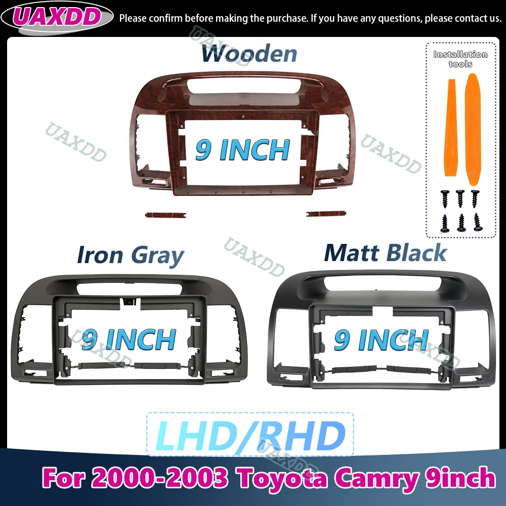 Für Toyota Camry 5 2000-2003 Stereo 9-Zoll 2Din Autoradio-Board Auto-Panel-Einbaupanel Din Doppel-CD-DVD-Rahmen Android-Kit Blenden