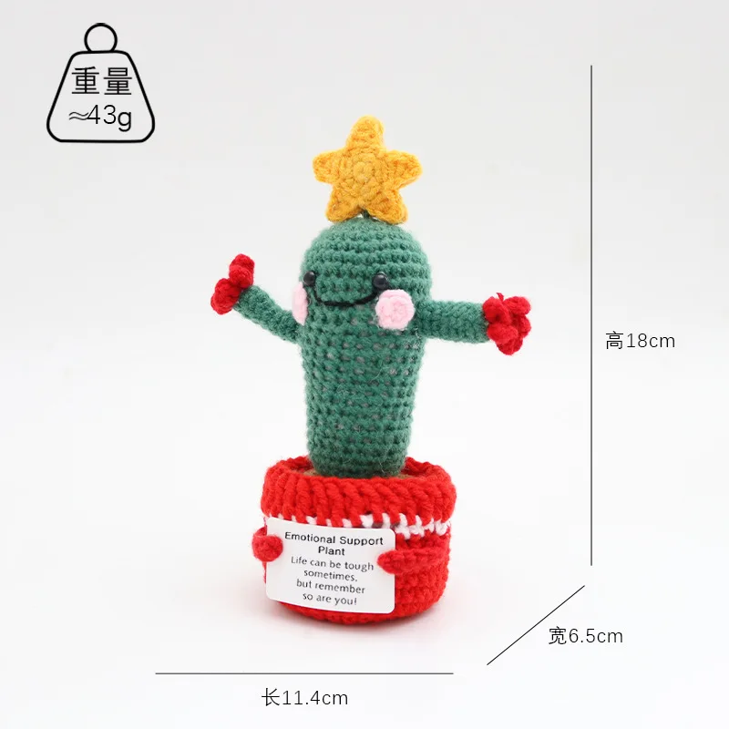 2025, Weihnachts-Häkelpuppen, niedliche positive Häkeltiere, handgefertigt, gestrickt, Weihnachtsgeschenk, Dekoration – Detail 3