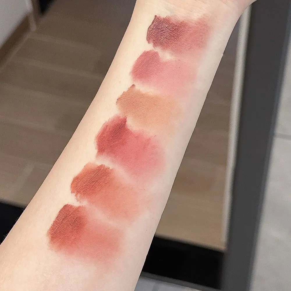 Wasserdichter süßer Lippenschlamm mit Schlüsselanhänger, natürliche, langlebige Samt-Lippenglasur, antihaftbeschichtet, seidiger Tönung, Lipgloss für Mädchen