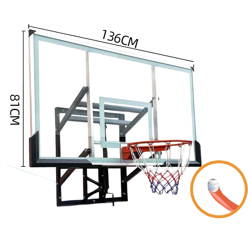 ห่วงบาสเก็ตบอลแบบพกพาระดับพรีเมียม - เหมาะสําหรับเด็กและเหมาะสําหรับทุกวัย ติดตั้งและเคลื่อนย้ายได้ง่าย