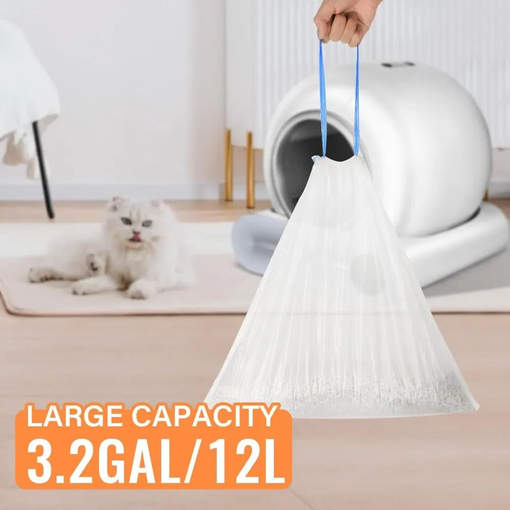 Self-Cleaning Cat Litter Box Poop Bags Drawstring Closure for  Cat Toilet Pet Supplies Only 10 Rolls Garbage Bags