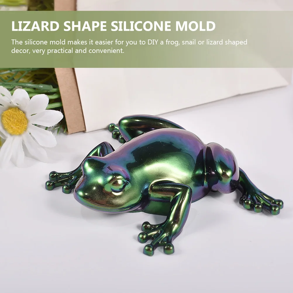

1set Animal Silicone Mold DIY Crafts Non stick Reusable Frog Snail Lizard Shape Epoxy Casting Decor Molds Practical Gifts