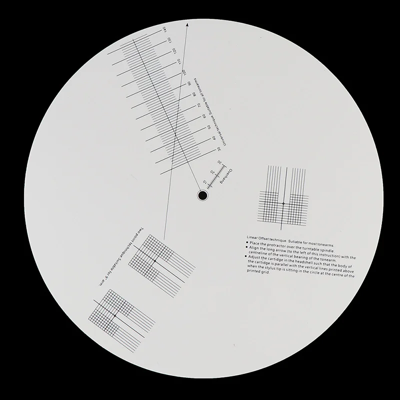Vinyl Record Pickup Calibration Plate Distance Gauge Protractor Adjustment Tool