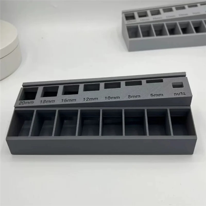 ABLN-M3 Screw Organizer Bolt Storage Tray Featuring 7 Measuring Slots, Ideal For Hardware And Small Parts