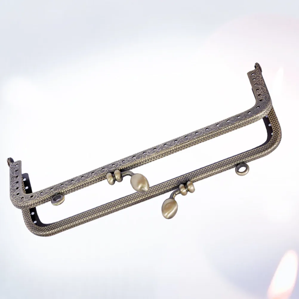 15Cm Square Embossed Water Dripper Purse Frame DIY Handbag Accessory Metal Lock Clasp Lightweight Rust Proof Easy Install Craft