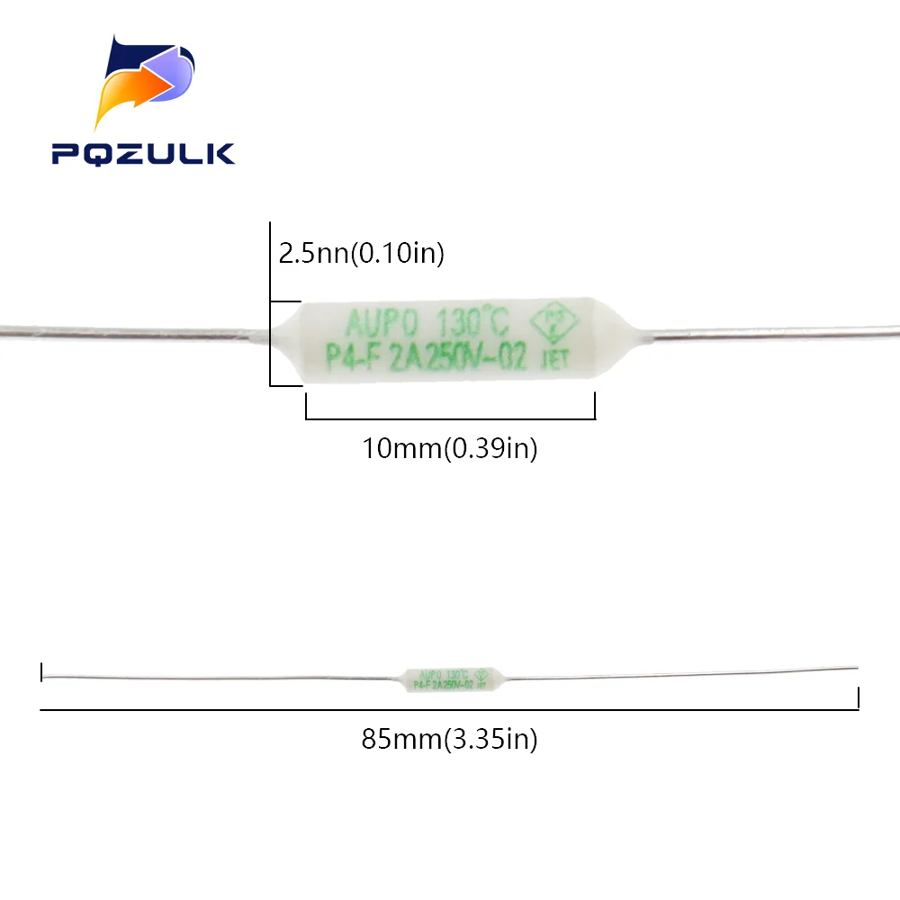 10PCS 1A 2A 3A 5A 250V Temperature Fuse JET RF AUPO Resistive Temperature Fuse 84/102/115/125/135/145/150 Degree