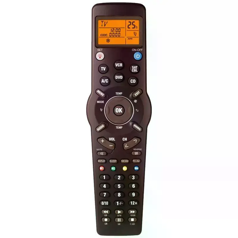 1Pcs Smart Universal Remote Control For TV/TXT DVD CD VCR SAT/CABLE And A/C RM-991 6 In 1 Learning Infrared Controller