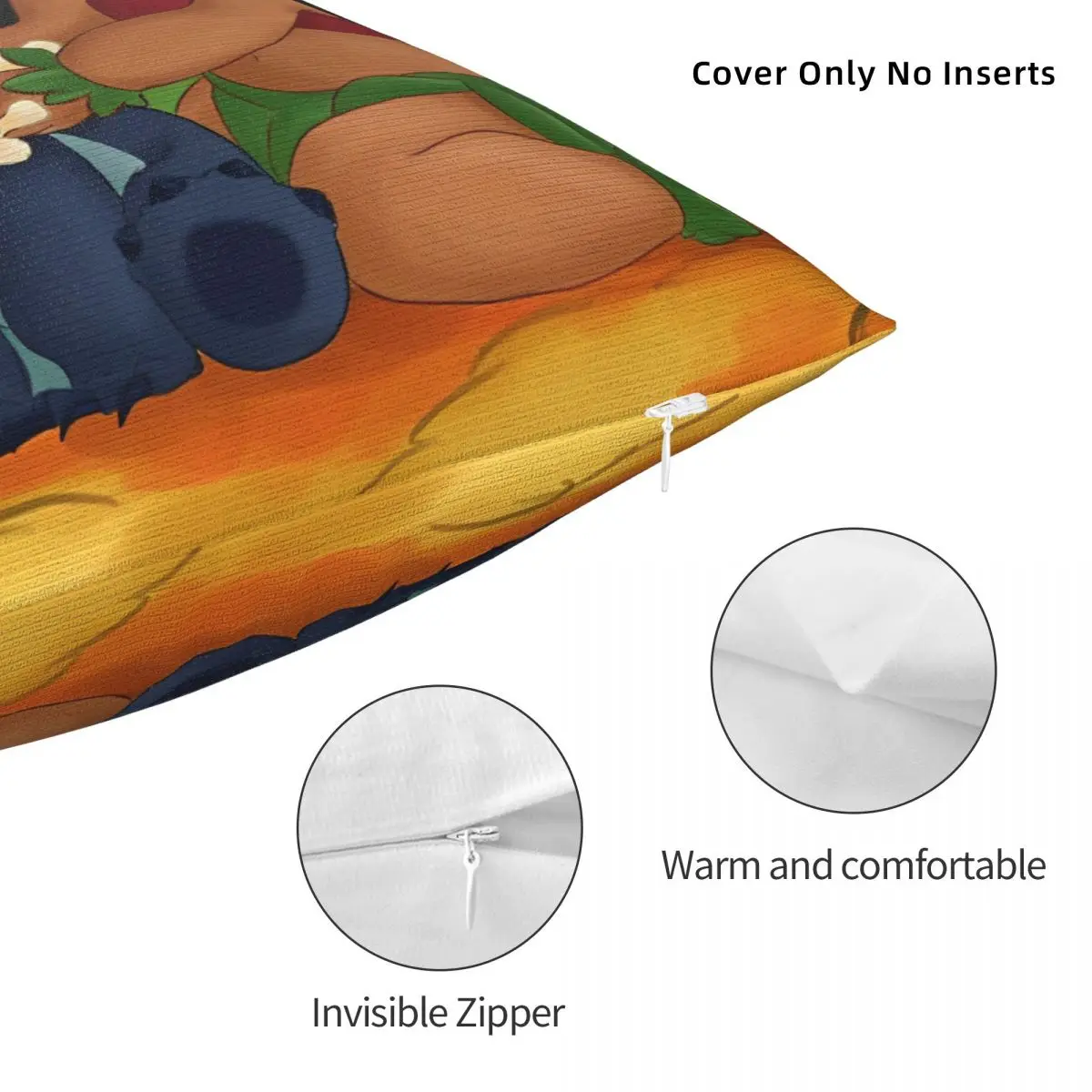 ليلو وستيتش كيس وسادة مربع غطاء الوسادة مخصص انغلق المخدة الزخرفية للمنزل 40x40 سنتيمتر #5