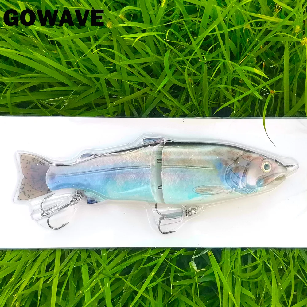 18.6cm 65g Big Size Glide Bait Lifelike Multi Jointed Swimbait 6# Hook Pike Muskie Salmon Pike Walleye Bass Sea Fishing Bait