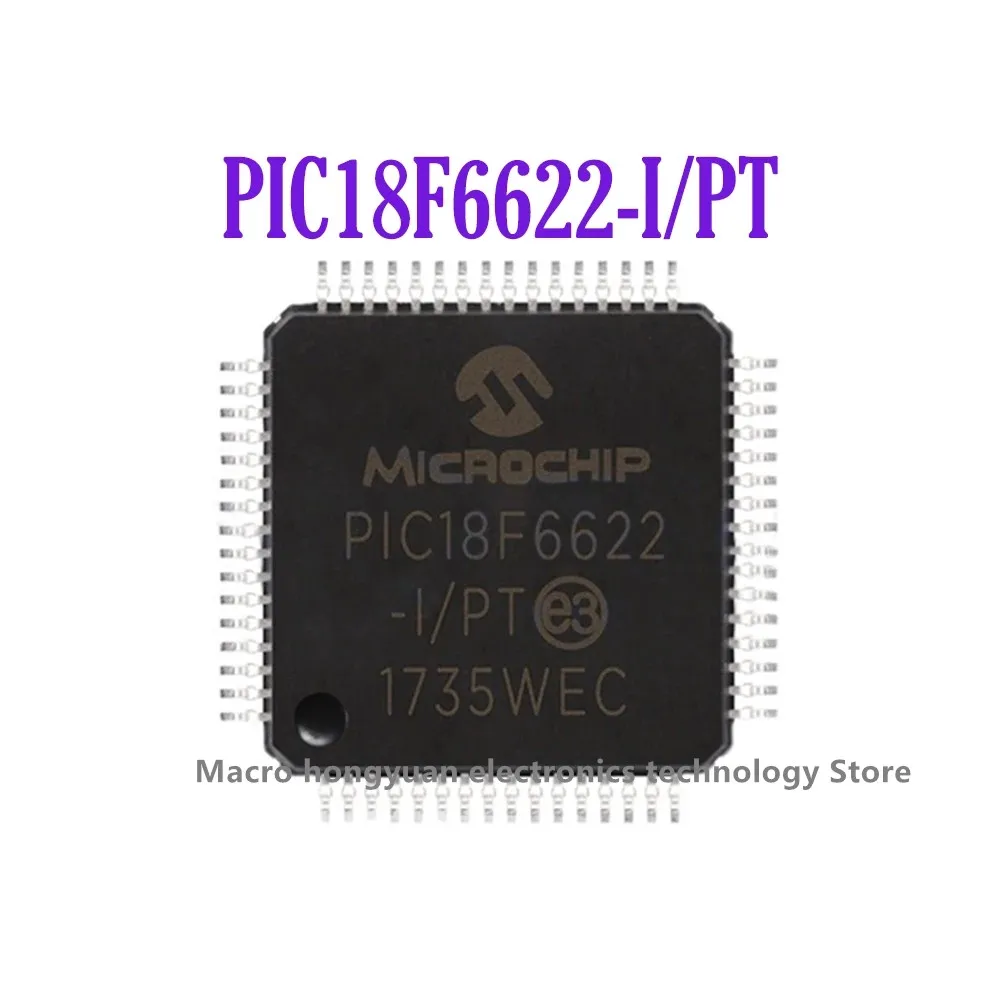 5adet PIC18F6622-I/PT PIC18F6622-I PIC18F6622 PIC18F PIC18 PIC IC MCU çip TQFP-64