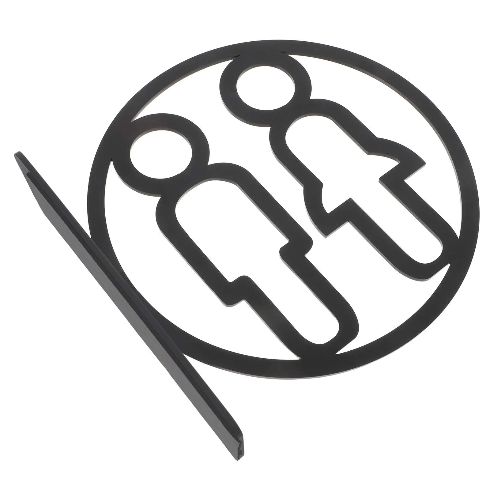 

Bathroom Sign Hollow Out Black Hand Wash Men Women Funny Toilet Sign for Home Acrylic Double Sided Restroom Indicator