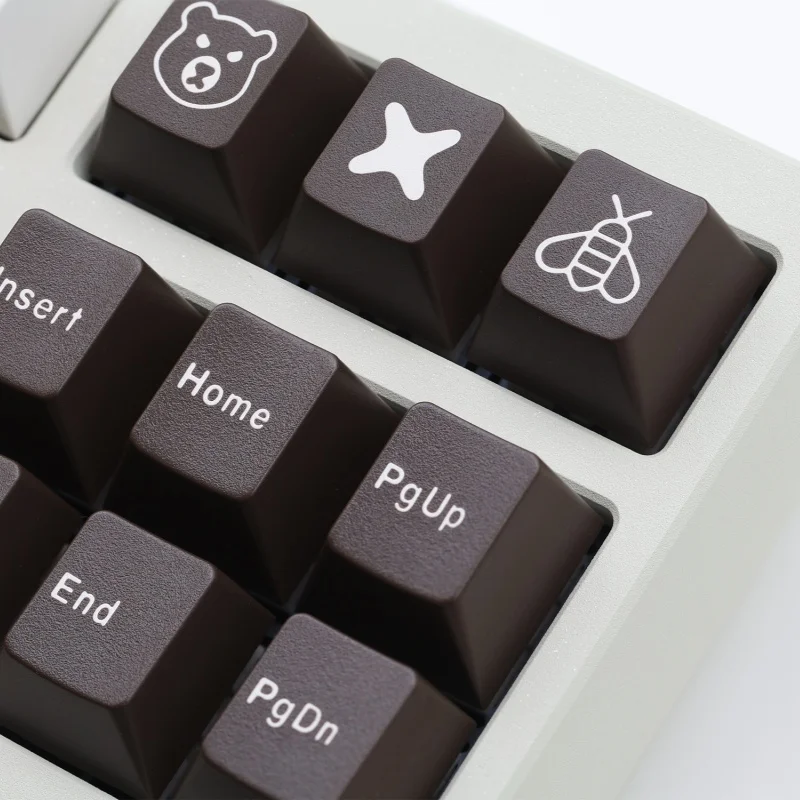 Imagem -06 - Jtk Bear Keycaps Russo Duas Cores Altura Original de Fábrica Material Abs Radical Inglês Tampão de Chave Mecânico Personalizado