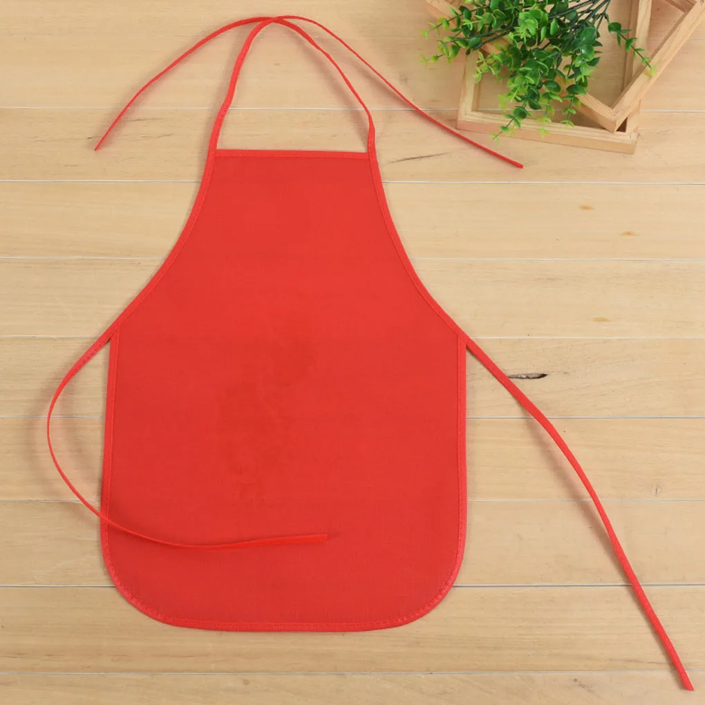 12Pcs Kids Colorful Children Aprons Non-Woven Fabric Art Waterproof Apron Bib Baby Work Kindergarten School Activities