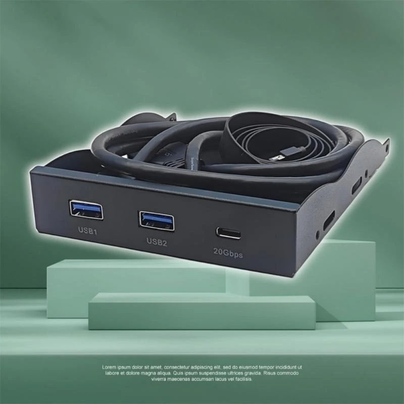 

R1WD 3.5inch Drive Bay Front Panel with 19Pin to USB 3.2 and Type C Port