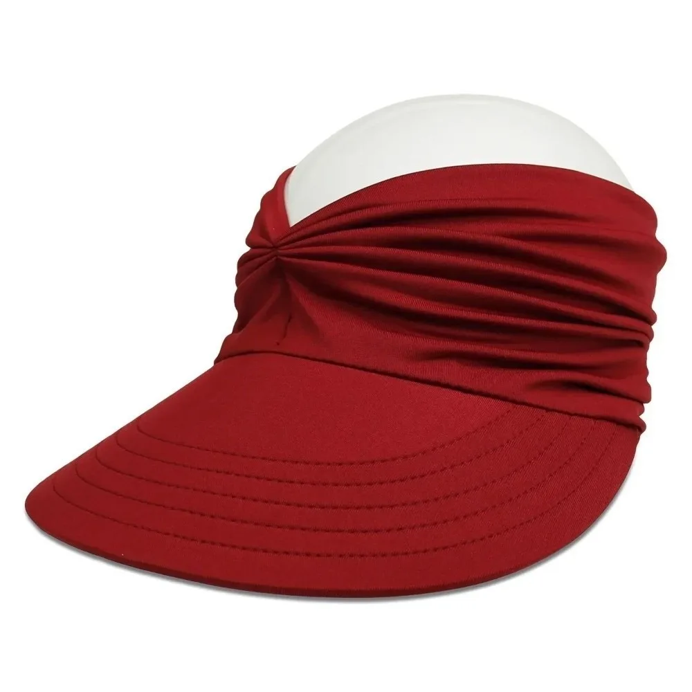 

Solid Color Empty Top Women Beach Sun Hat Wide Brim Flexible Outdoor Sports Hat Anti-UV Double-Sided Baseball Cap Outdoor Sport