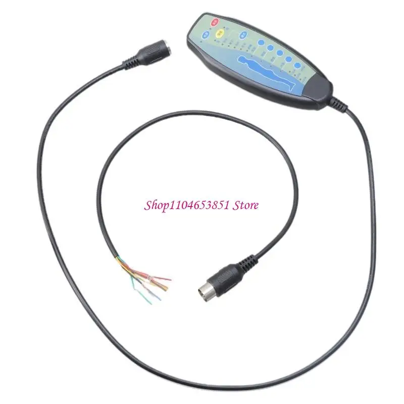 8 Pin Female Remote Controller For Electric Recliner Chairs Adjustable Heating Massage Modes 12VDC 20inch Cable