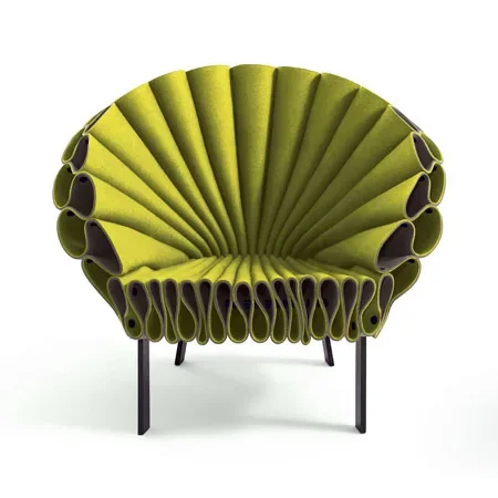 

Leisure chair art peacock open screen sofa chair petal chair