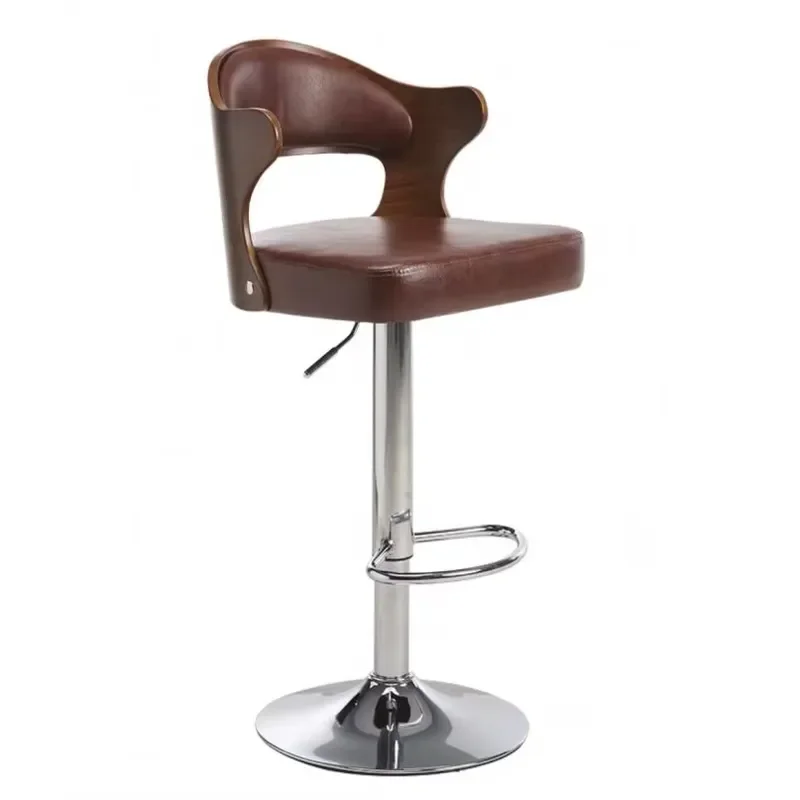 Cheap Modern Adjustable Bar Stools for Restaurant and Home Bar Use 360 Degree Revolving Metal & PU Leather Outdoor Bar Chairs