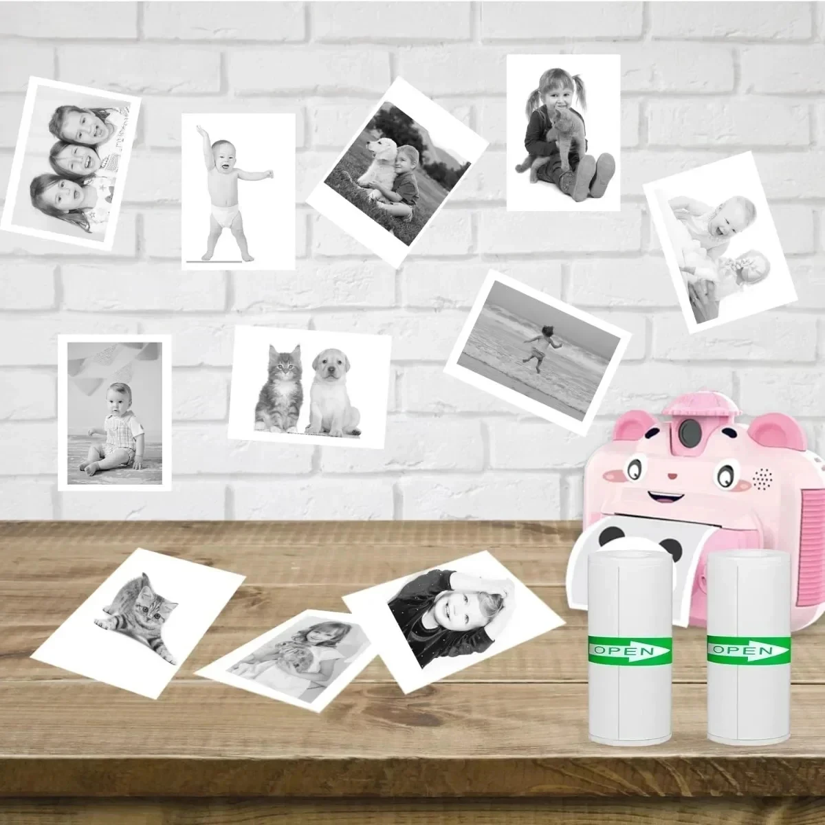 Papel adhesivo térmico para impresora Mini, papel autoadhesivo para impresión fotográfica de teléfono, 5,7x2,5 cm, 2024