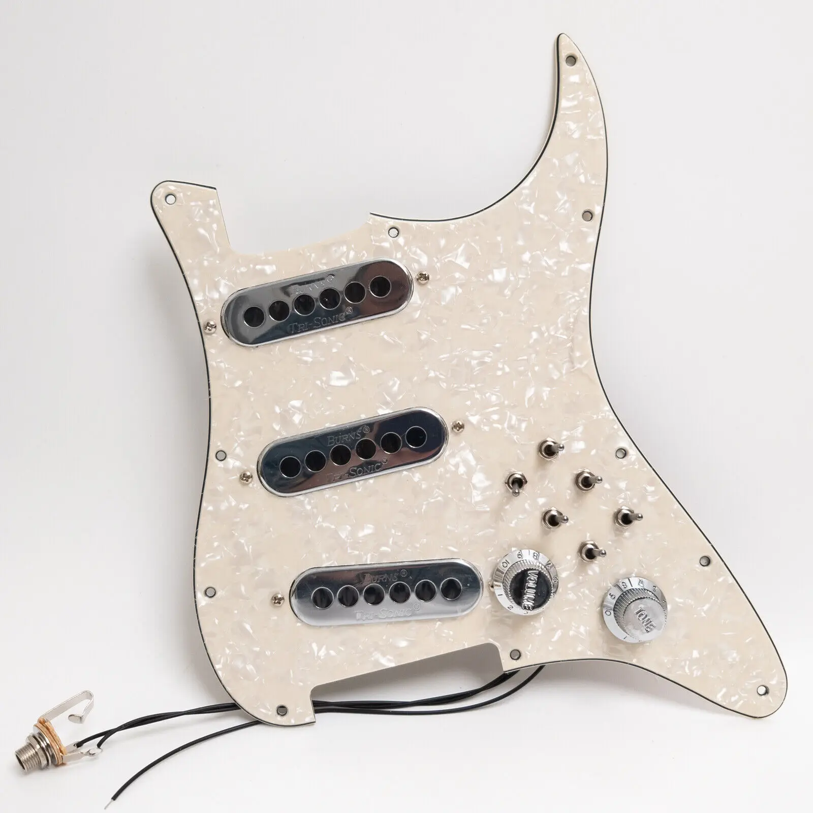 

Guitar Prewired Loaded Pickguard 3 Toggle 3 Phase Switch Tri-Sonic Pickup For ST Electric guitars Replacement parts