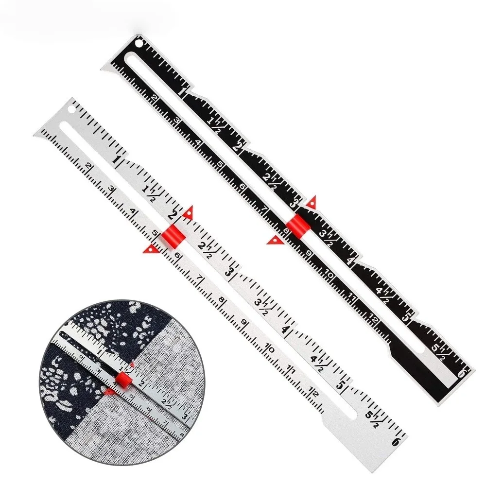 Patchwork Ruler Aluminum Seam Allowance Fixed Edge DIY Thickened Version Positioning Measurement Button Distance Parallel Line
