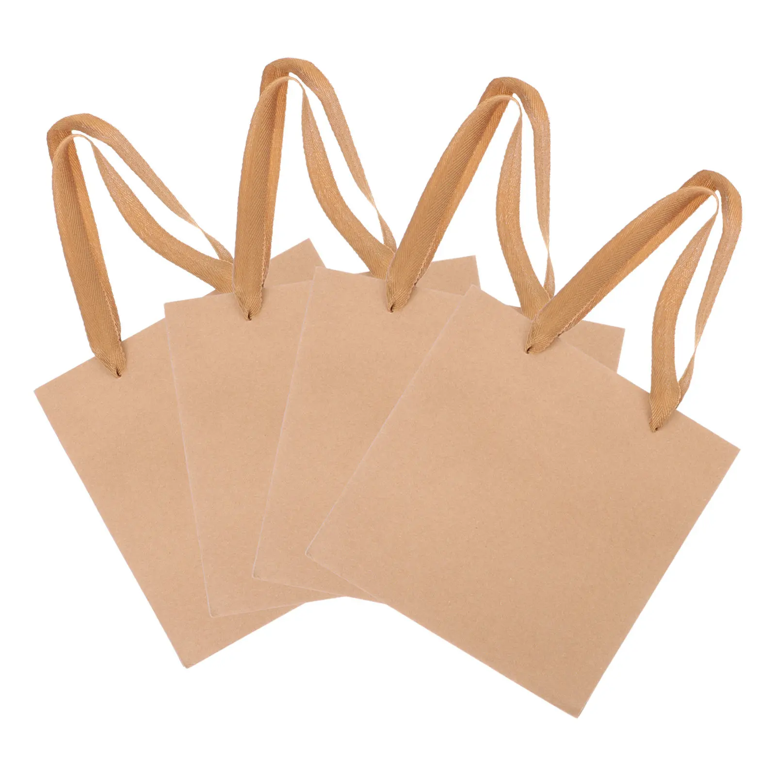 Paquete de 4 Bolsas de Papel Kraft Grueso Premium, Resistentes al Aceite y al Agua, para Almacenamiento de Alimentos, Regalos, Pan, Dulces, Chocolate, Panadería y Cafetería