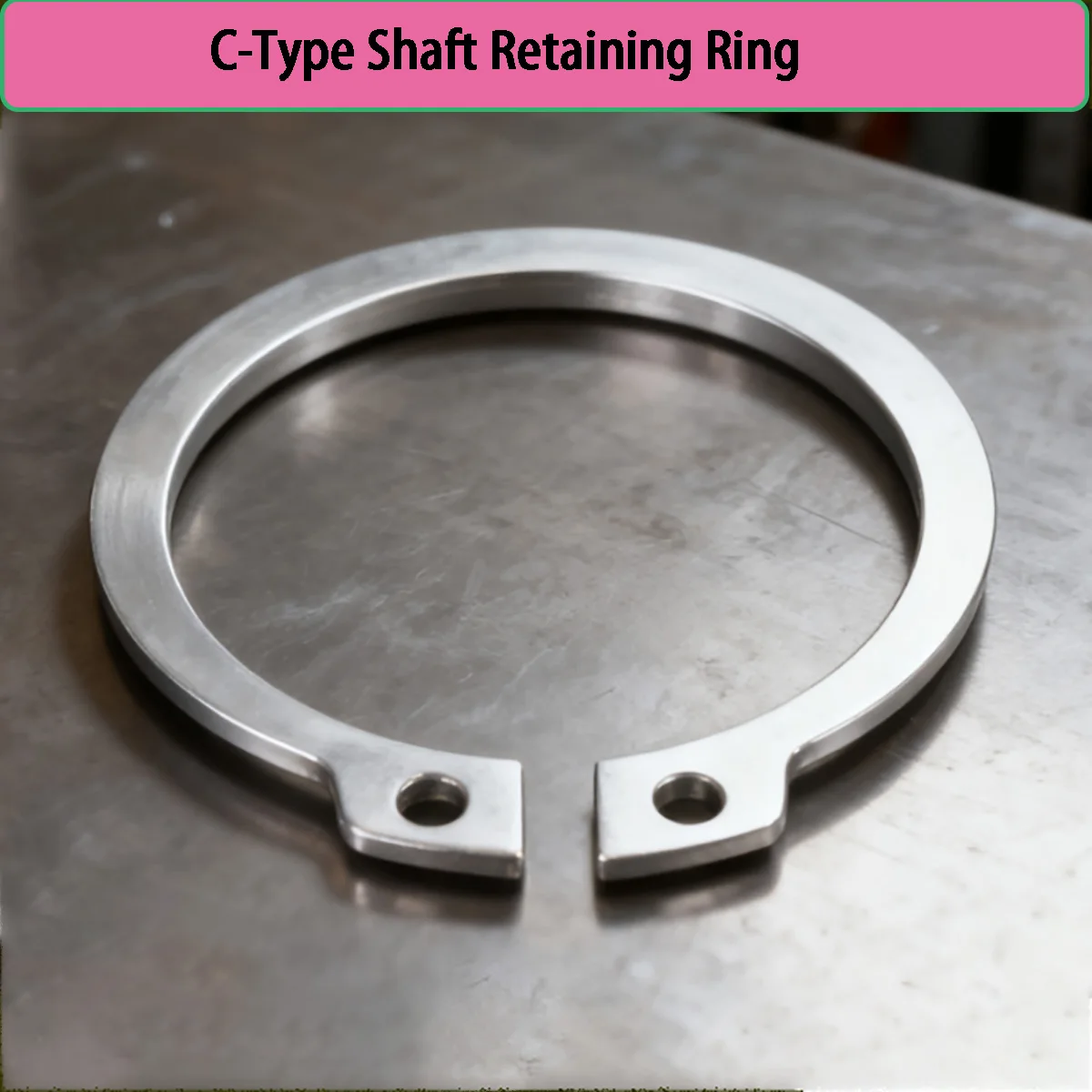 

304 Stainless Steel / 65 Mn Steel External Circlip - C-Type Shaft Retaining Ring Snap Ring Elastic Buckle
