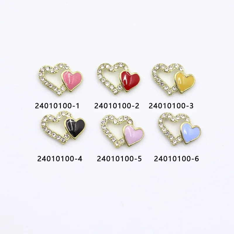 10 قطعة DIY مسمار الفن الحب القلب سبيكة الجوف التدريجي السحر ، حجر الراين مسمار الزينة ، مسمار الملحقات لتصميم مانيكير والأظافر