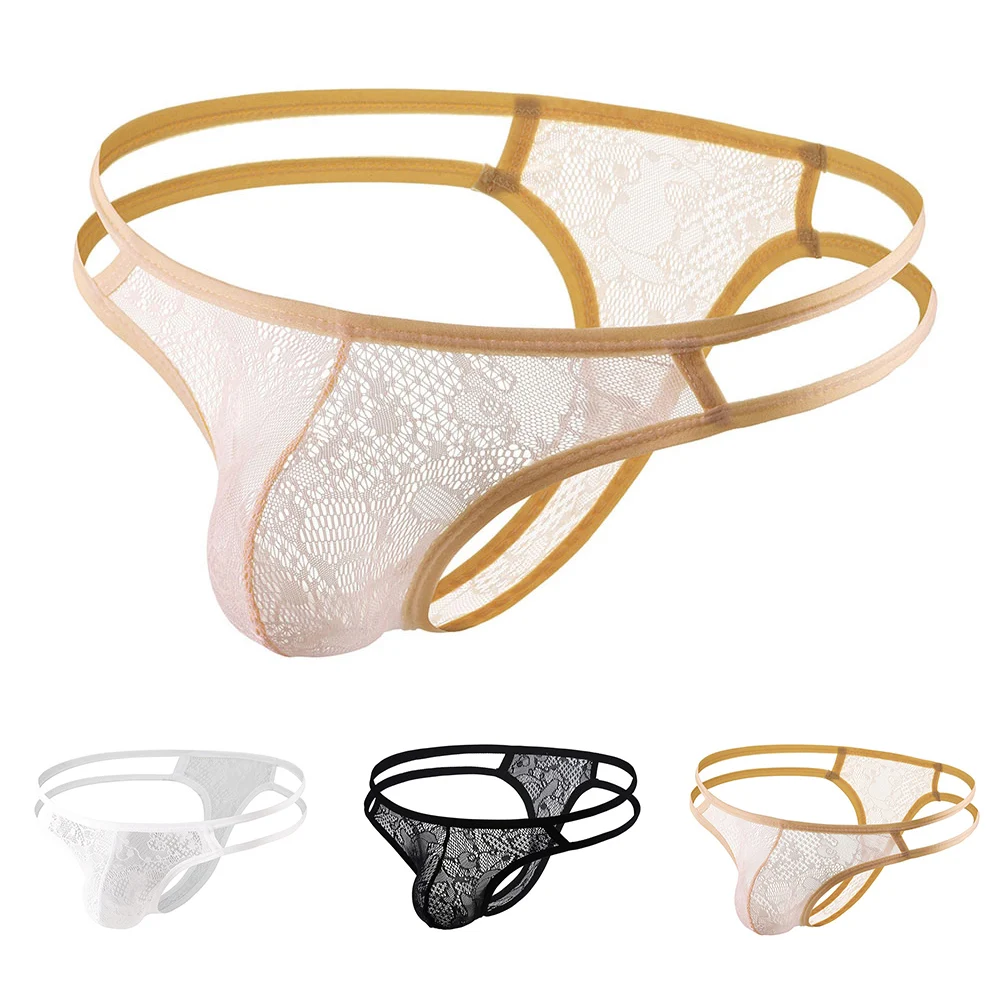 

Men Sexy Briefs Thin Transparent Panties Underwear Mesh Sexy Thong G String Breathable Underpants Comfortable