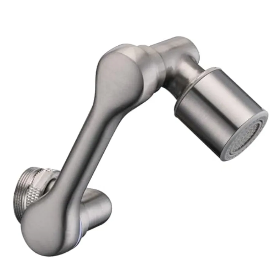 

Universal 1080 Swivel Bathroom Faucet Extender with 2 Modes Rotating Faucet Attachment Aerator for Kitchen Sink in Brushed Nick