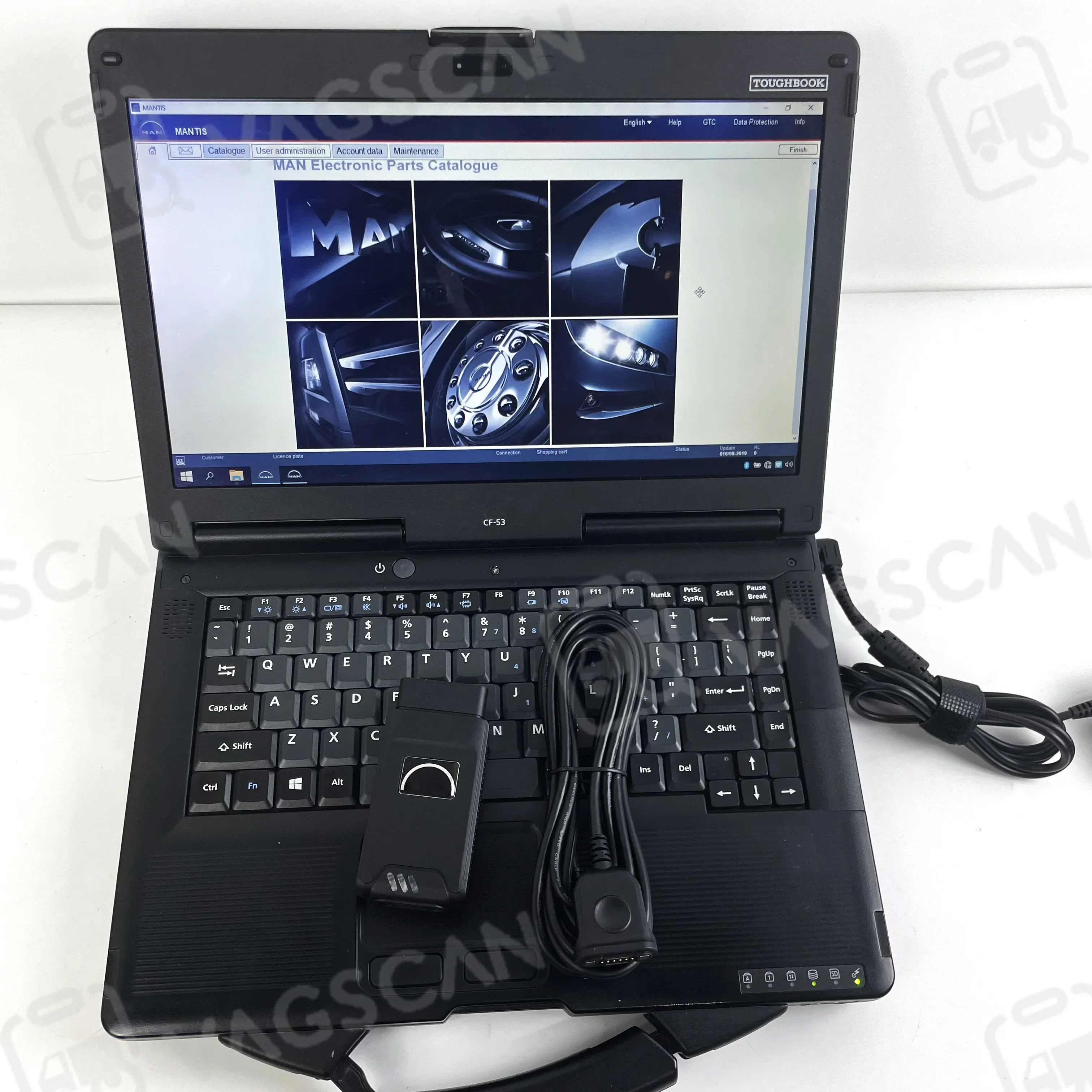 Interface de diagnóstico sem fio para caminhão e ônibus, Ferramenta de diagnóstico, CF53 CF 53 Laptop Full Set, T427 WDI-2