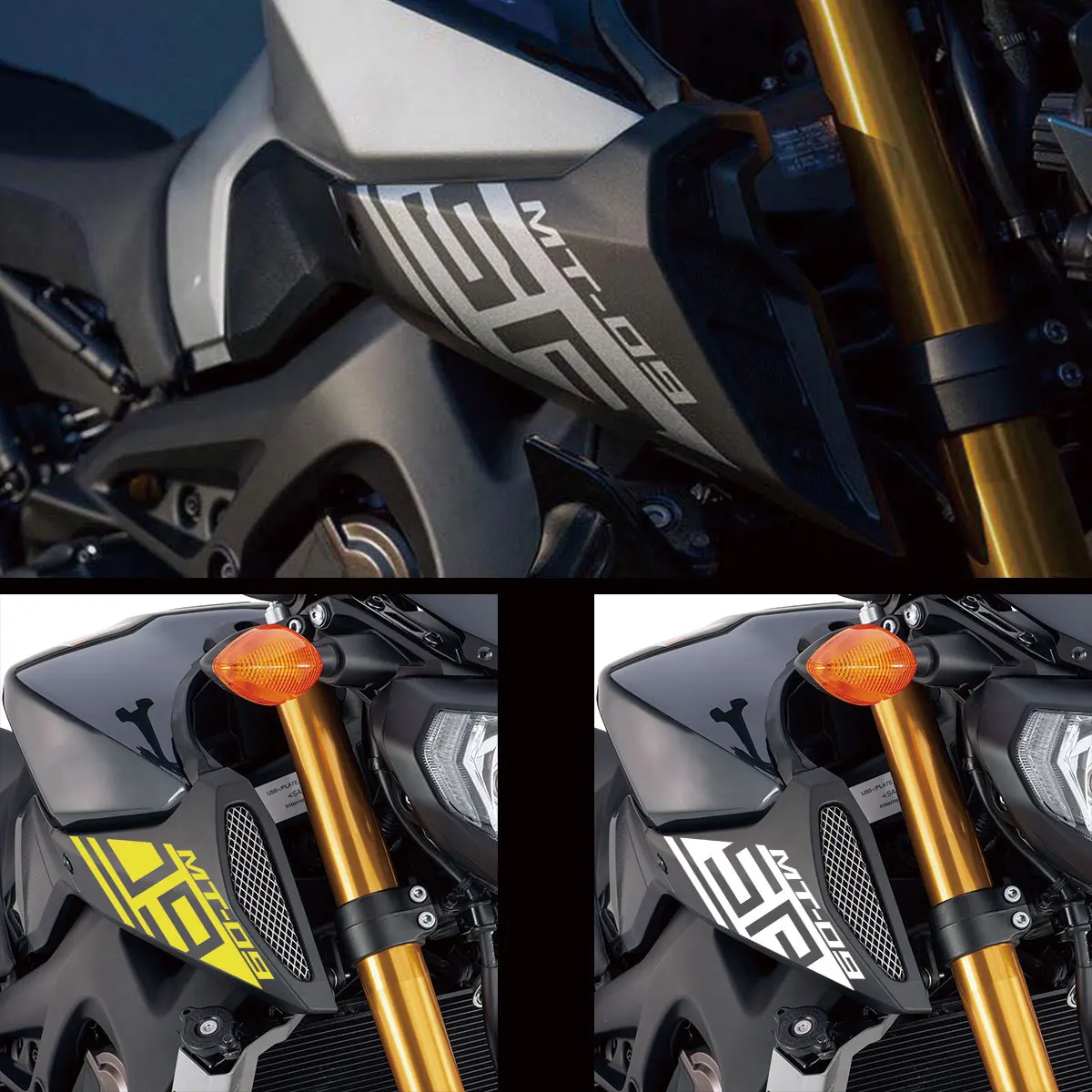 Reflective Motorcycle Stickers Air Inlet Decals Logo Accessories For Mt09 Sp Mt 09 Fz09 Fz-09 Mt-09 MT09 2020 2021 2019