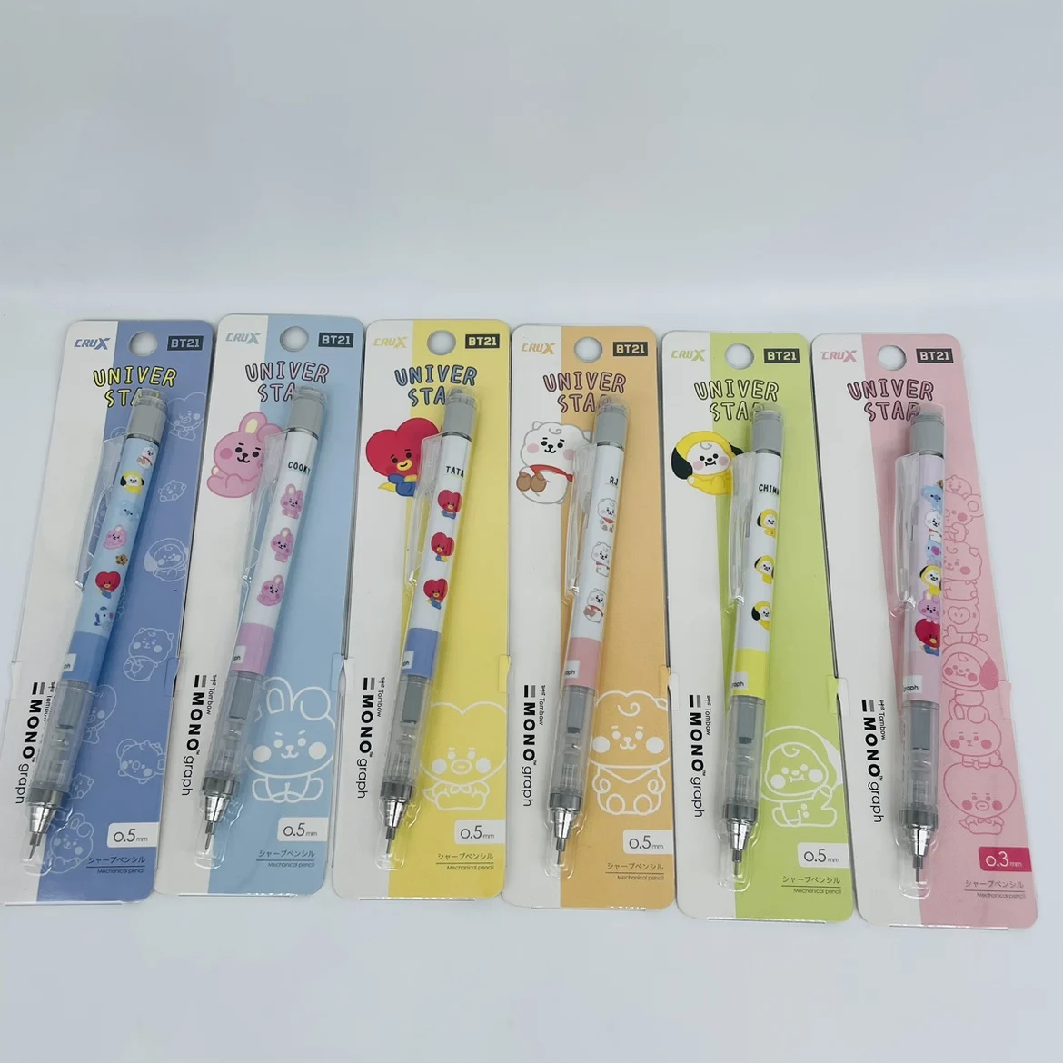 BT21 0.5mm Pencil Cute Kawaii Cartoon Student SHOOKY MANG KOYA TATA Write Painting Kpop Idol Child Stationery Study Supplies