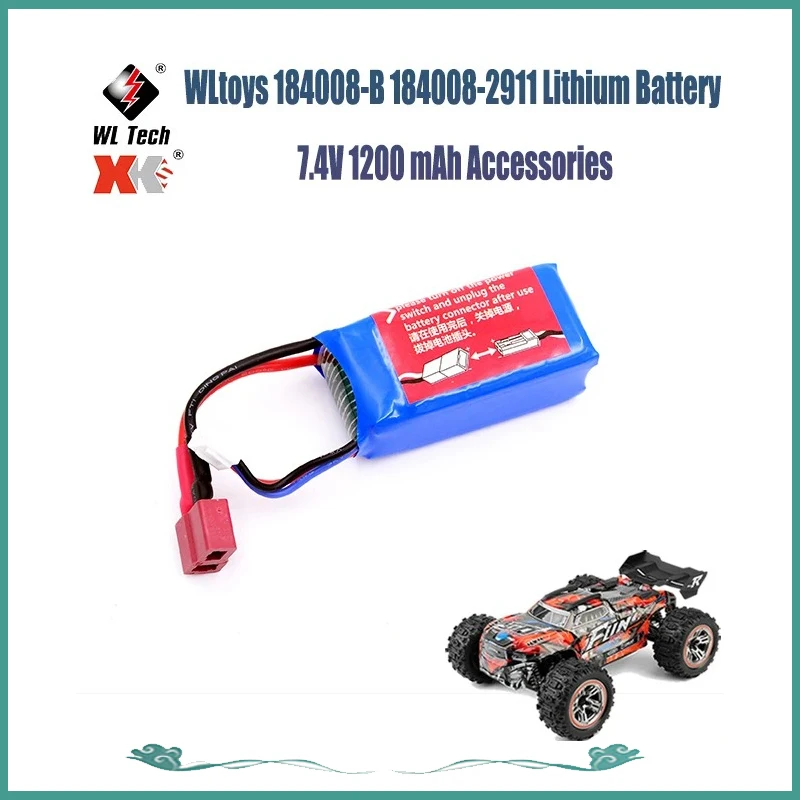 WLtoys 184008 Remote Control ar 184008-B 184008-2911 Lithium Battery 7.4V 1200 mAh Accessories