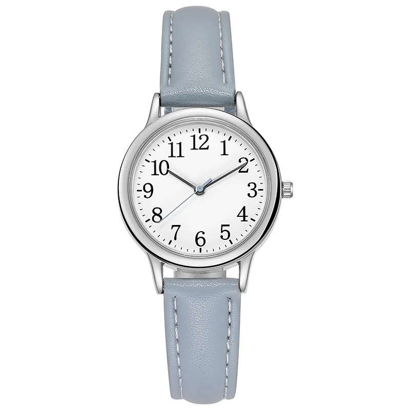 Reloj redondo pequeño Simple para mujer, relojes de pulsera de cuarzo para mujer, moda informal, regalo del Día de San Valentín, cumpleaños