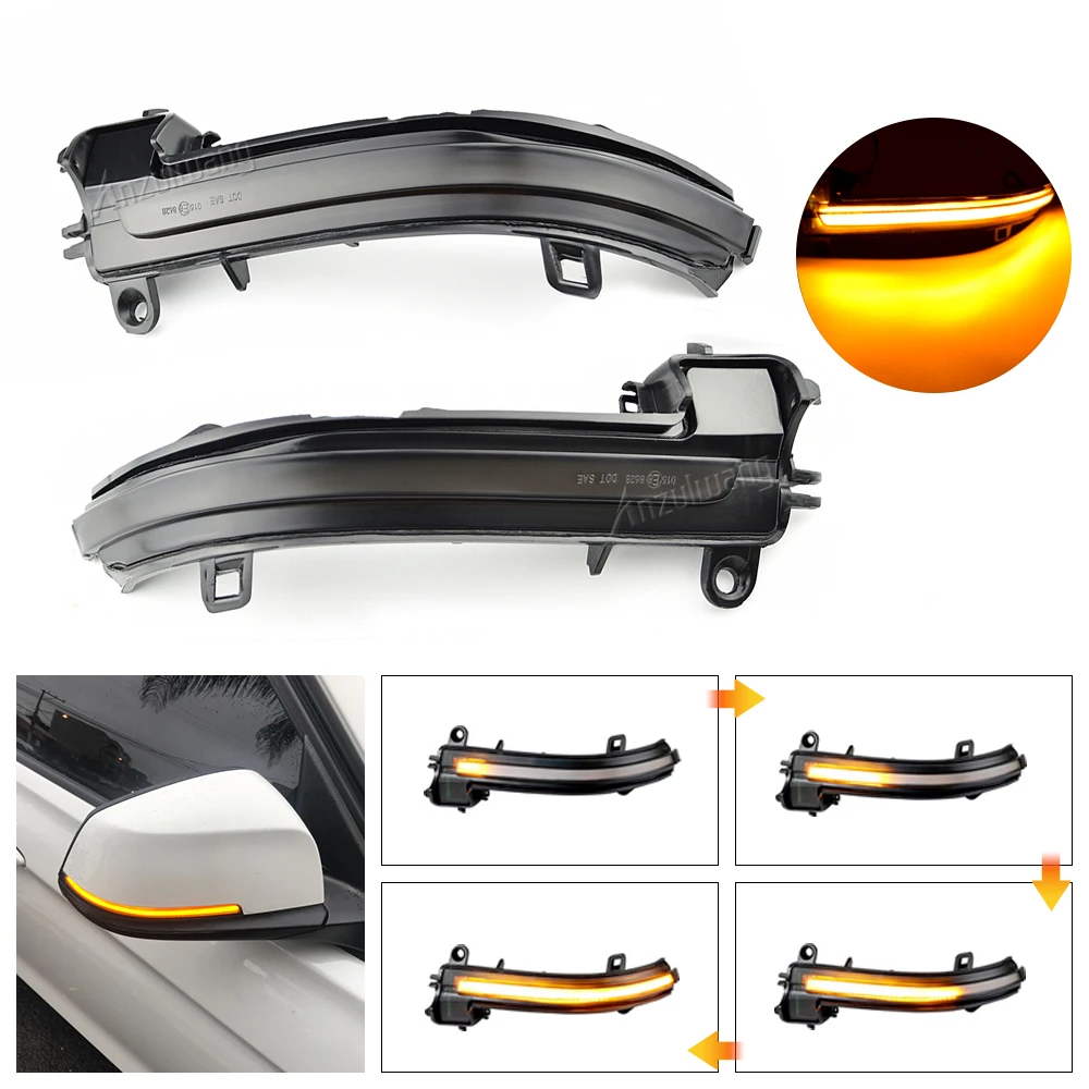 

For BMW 1 2 3 4 Series X1 F20 F21 F22 F30 F31 F34 F32 E84 M2 LED Dynamic Turn Signal Light Flowing Water Blinker Flashing Light