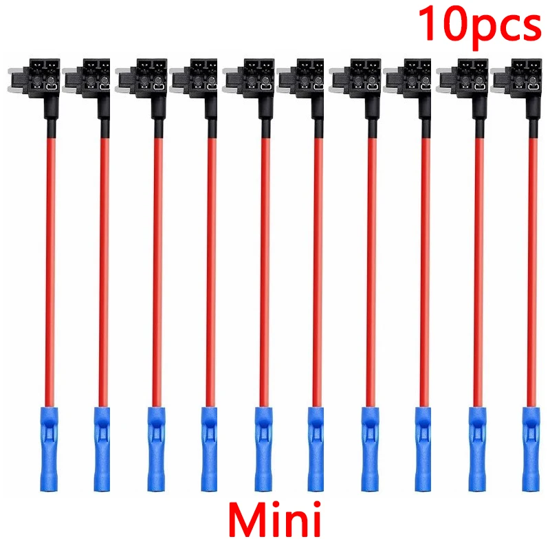 10/5 Stück MINI SMALL MEDIUM Size Auto-Sicherungshalter Add-a-Circuit TAP-Adapter Micro Mini Standard ATM Blade Fuse für Autos, Transporter