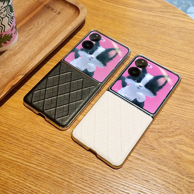 

For Xiaomi Mix Flip Leather Foldable Case Cubical Diamond Grid Pattern Raised Camera Lens Protection Plating Silver Case Cover