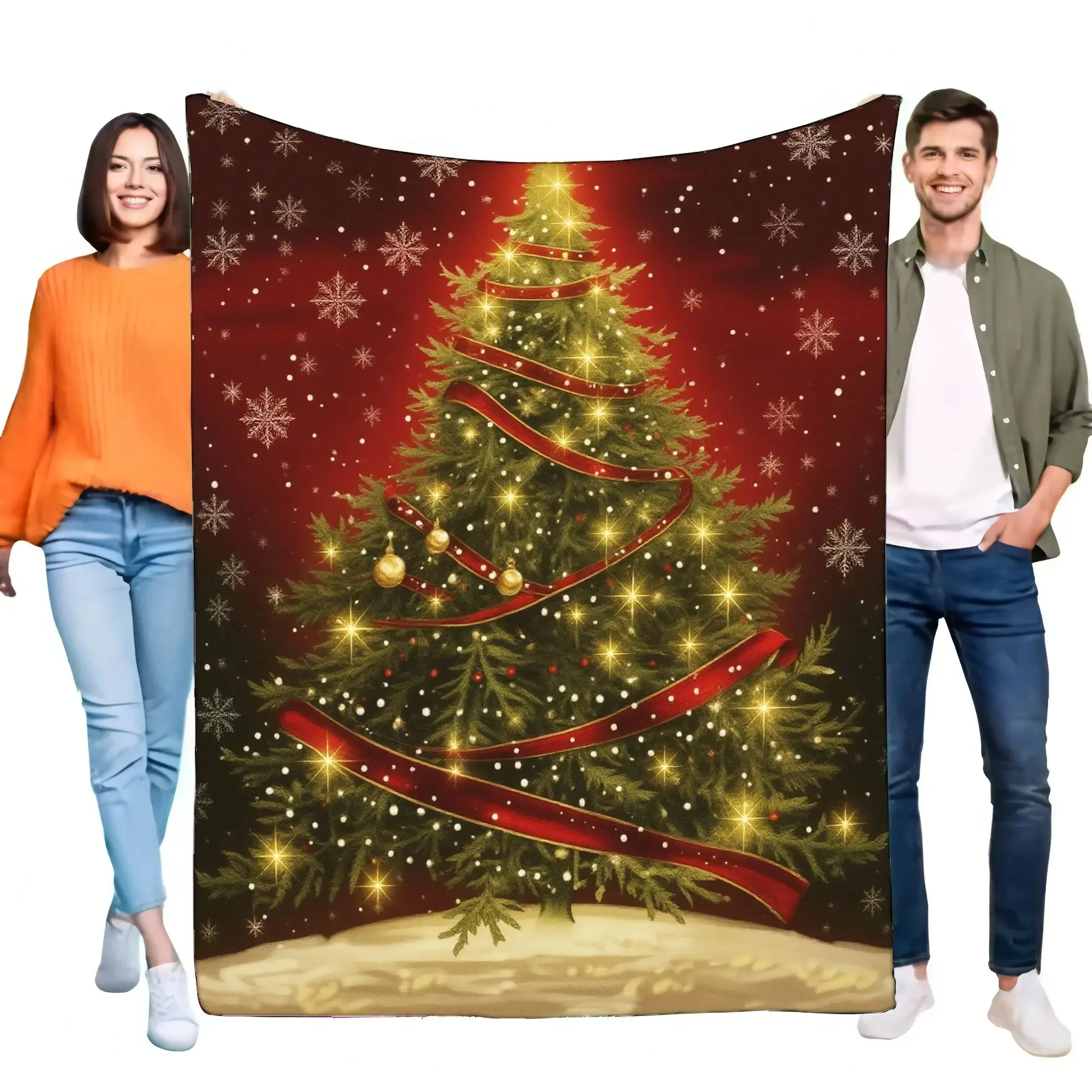 

Cozy Christmas Tree Blanket Soft Warm Throw for Home Decor Perfect Holiday Gift for Family and Friends Ideal for Winter Cozy Nig
