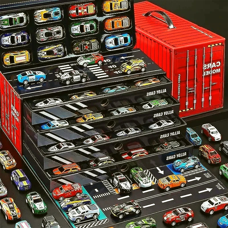 Simulation Alloy Inertia Car Suit Simulation Parking Lot Toy Container Modeling Gift Box Car Toy Model Car Toys For Boys Sd88D2C29Dbd54275A870F7842Fd445043