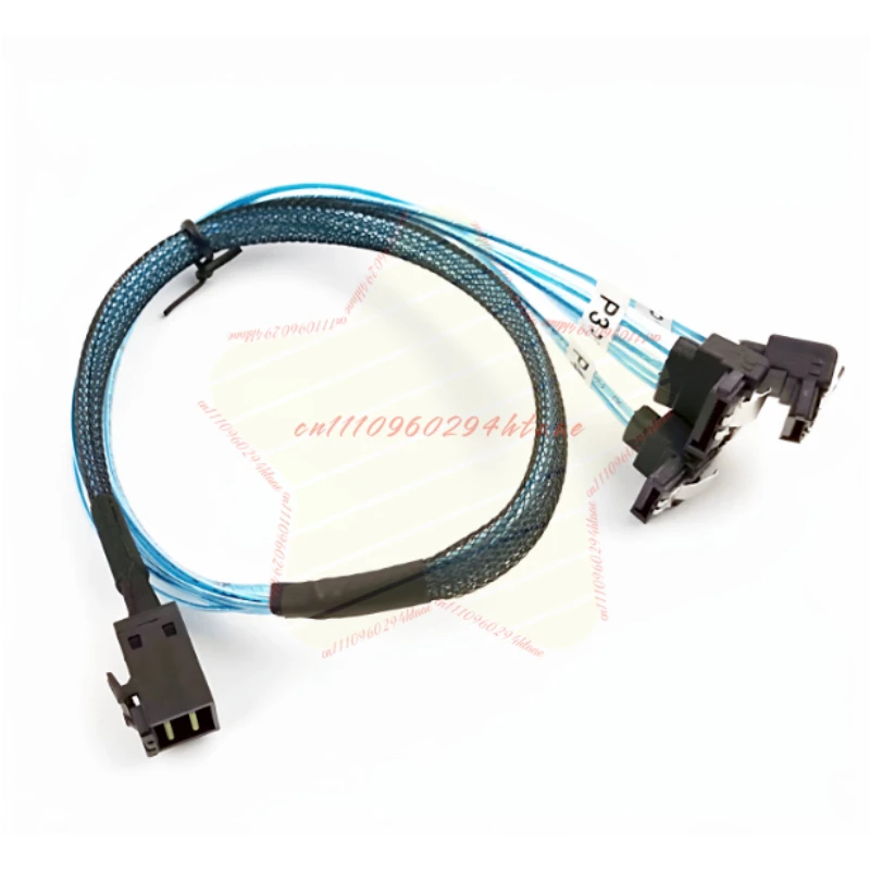12G High Speed SFF-8643 Host To 4 SATA Target Cable Mini SAS Breakout Wire for Server NAS RAID Card