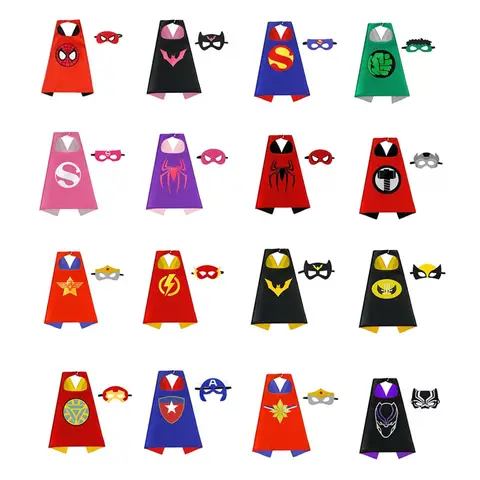 birthday Gifts Superhero Capes for Boy girl  Cartoon Dress Up Costumes Party Supplies Easter halloween cape cloak
