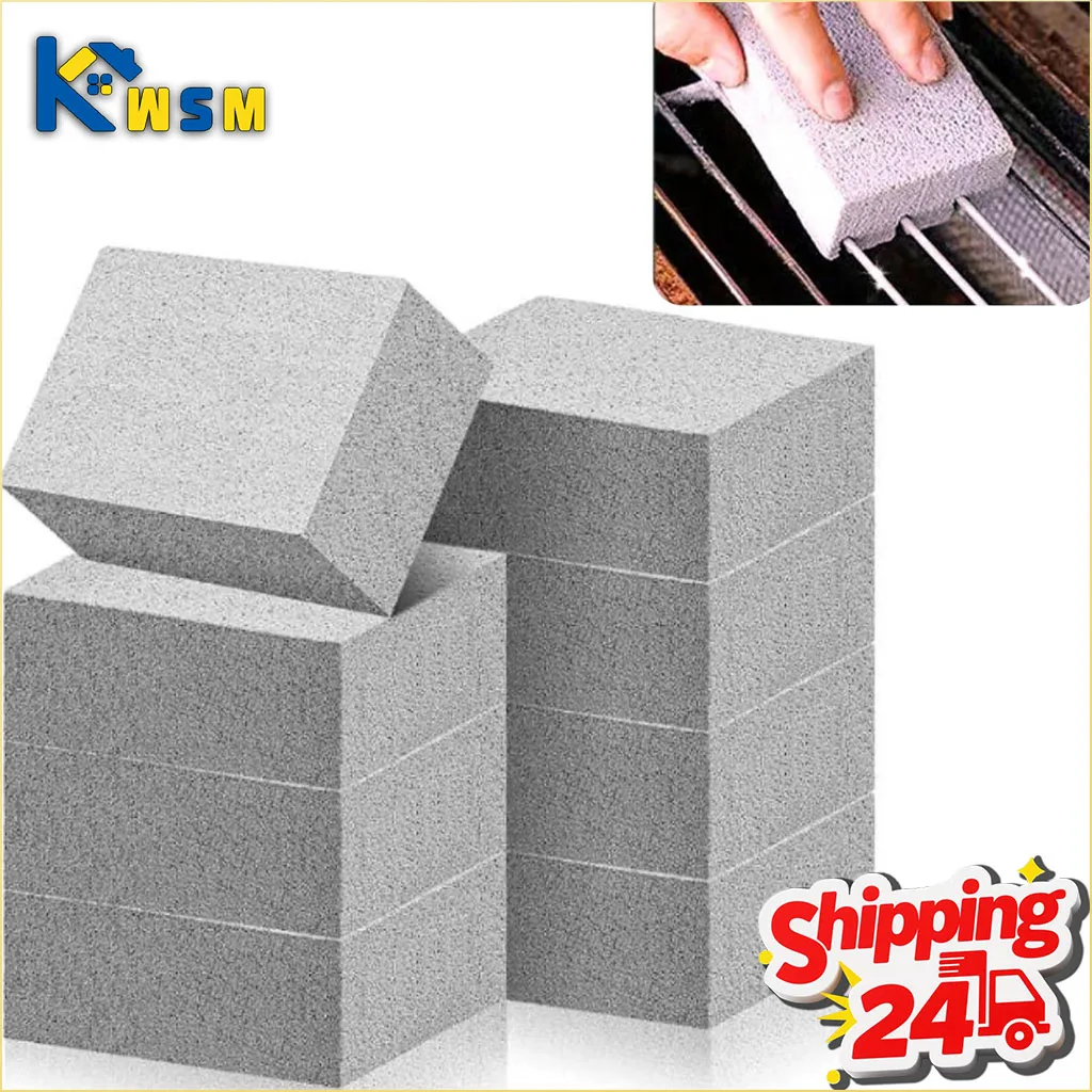 1-20PCS Versatile Grade Pumice Stone Grill Cleaning Brick Grease and Oil Remover for Oven Stove Bbq Griddle Frying Pan Flat Top