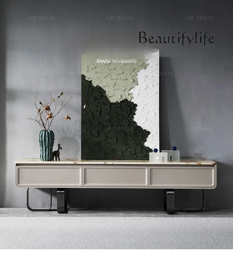 

Muebles para hogar, итальянский мягкий роскошный мраморный шкаф для телевизора, входной шкаф, современный минималистичный напольный шкаф из массива дерева
